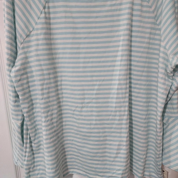 NWT Talbots Woman Blue and White Striped Long Bell Sleeves in Size 2X - Picture 5 of 11